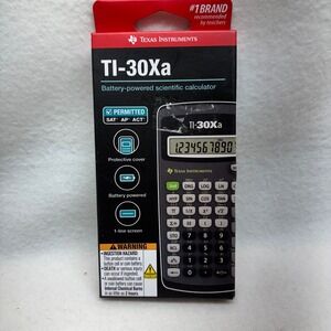Texas Instruments TI-30Xa Battery Powered Scientific Calculator with Cover